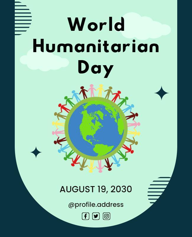 World Humanitarian Day Celebration Flyer Template