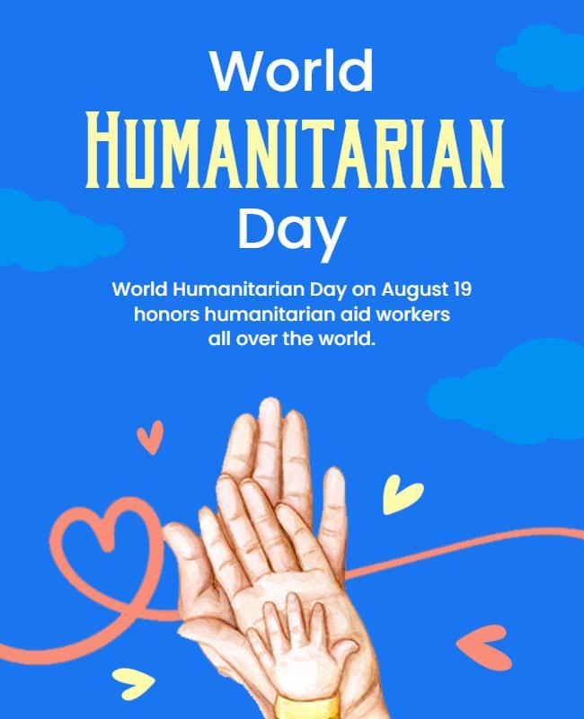 World Humanitarian Day Celebration Flyer Template