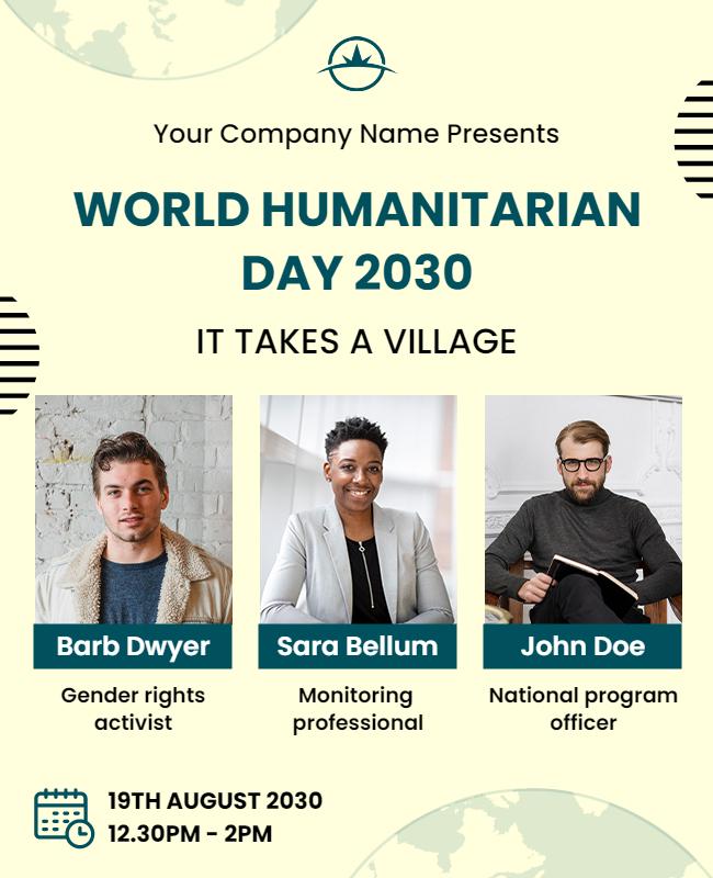 World Humanitarian Day Event Flyer Template