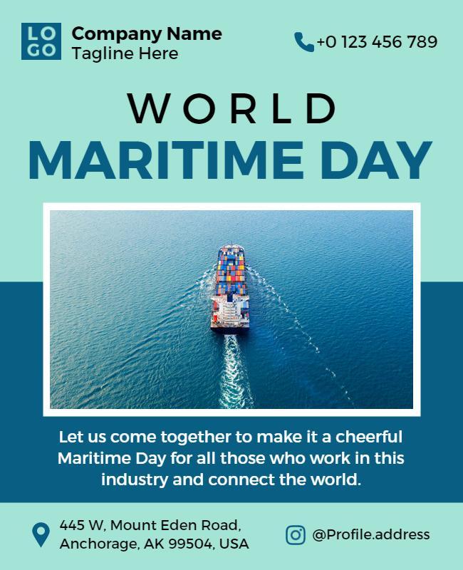 World Maritime Day Celebration Flyer Template