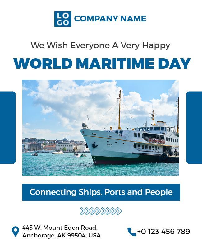 World Maritime Day Celebration Flyer Template