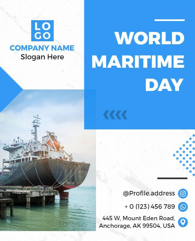 World Maritime Day Celebration Flyer Template