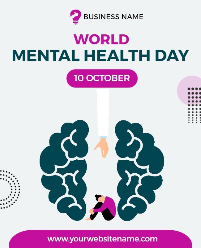 World Mental Health Day Awareness Flyer Template