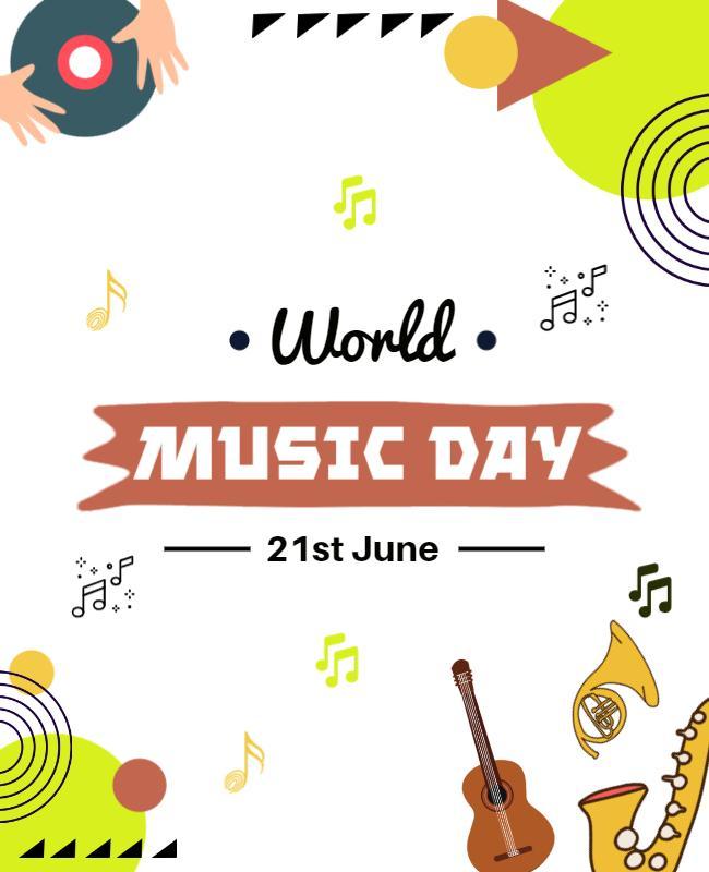 World Music Day Celebration Flyer Template