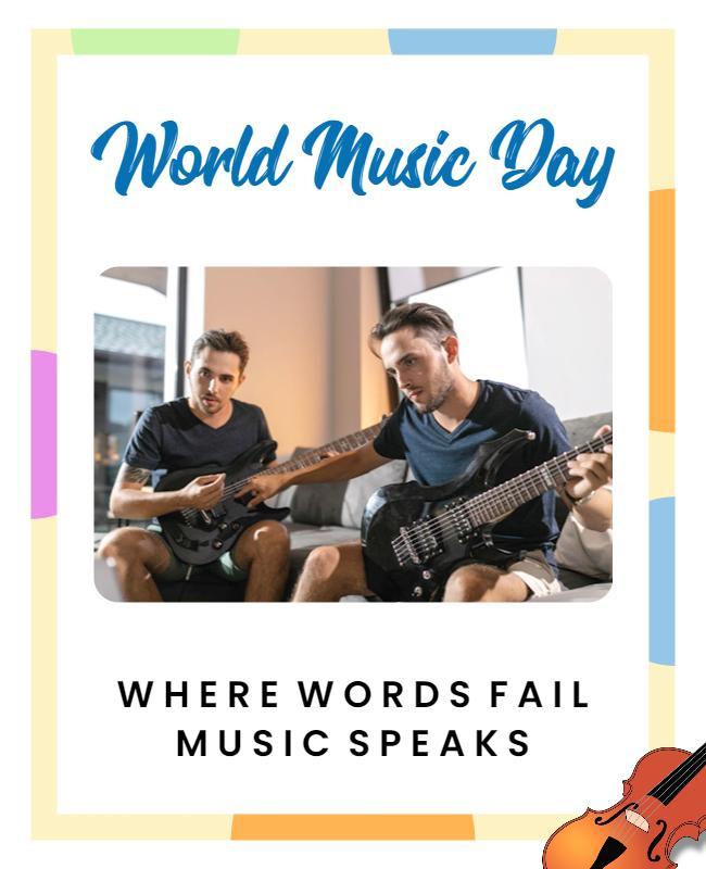 World Music Day Celebration Flyer Template