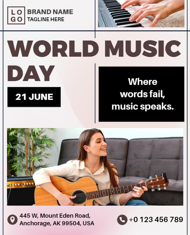 World Music Day Celebration Flyer Template