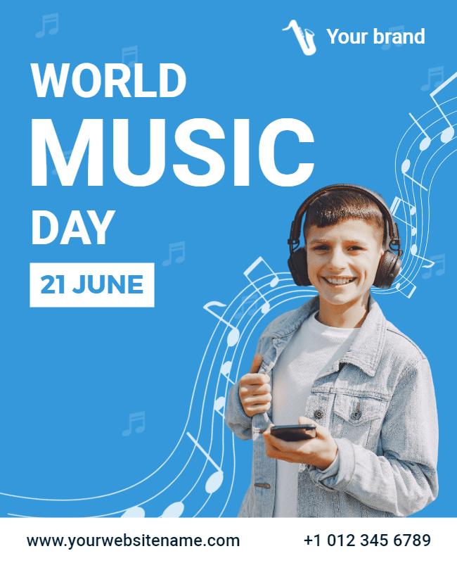 World Music Day Celebration Flyer Template