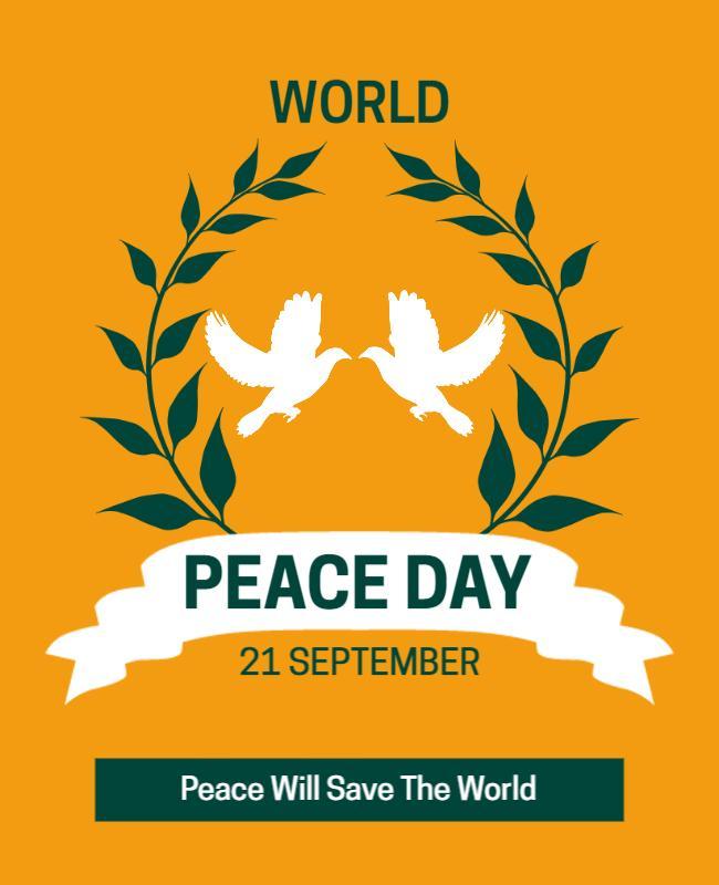 World Peace Day Celebration Flyer Template