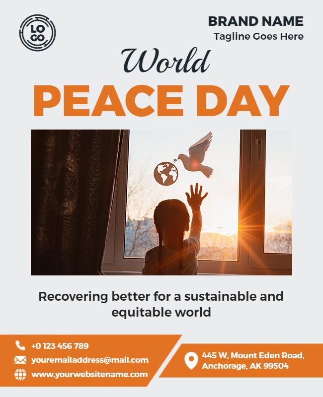 World Peace Day Celebration Flyer Template