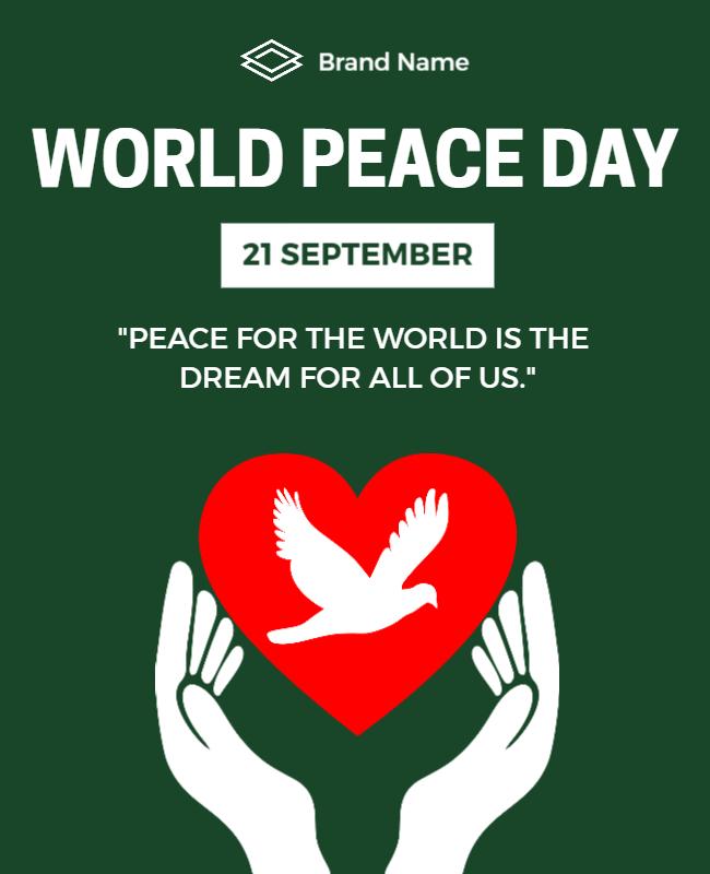 World Peace Day Celebration Flyer Template