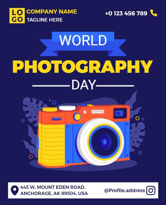 World Photography Day Celebration Flyer Template