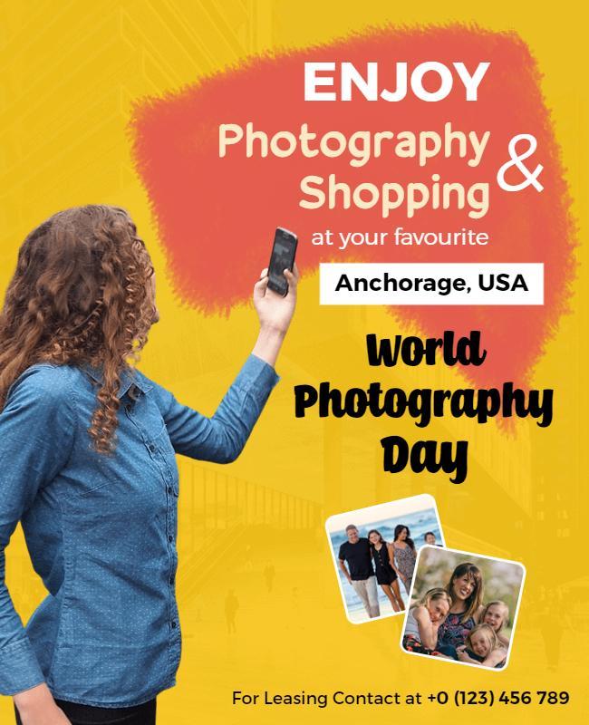 World Photography Day Celebration Flyer Template