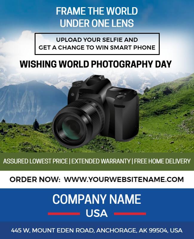 World Photography Day Celebration Flyer Template