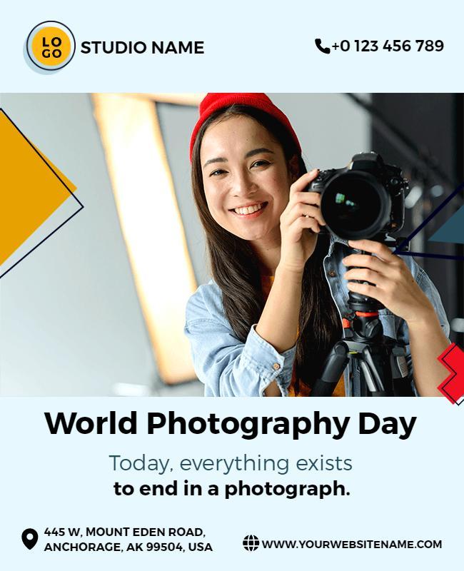 World Photography Day Celebration Flyer Template