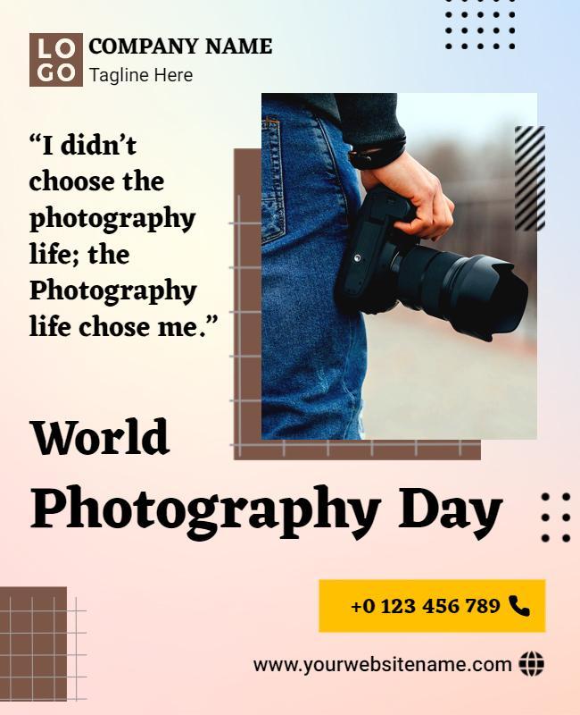 World Photography Day Celebration Flyer Template