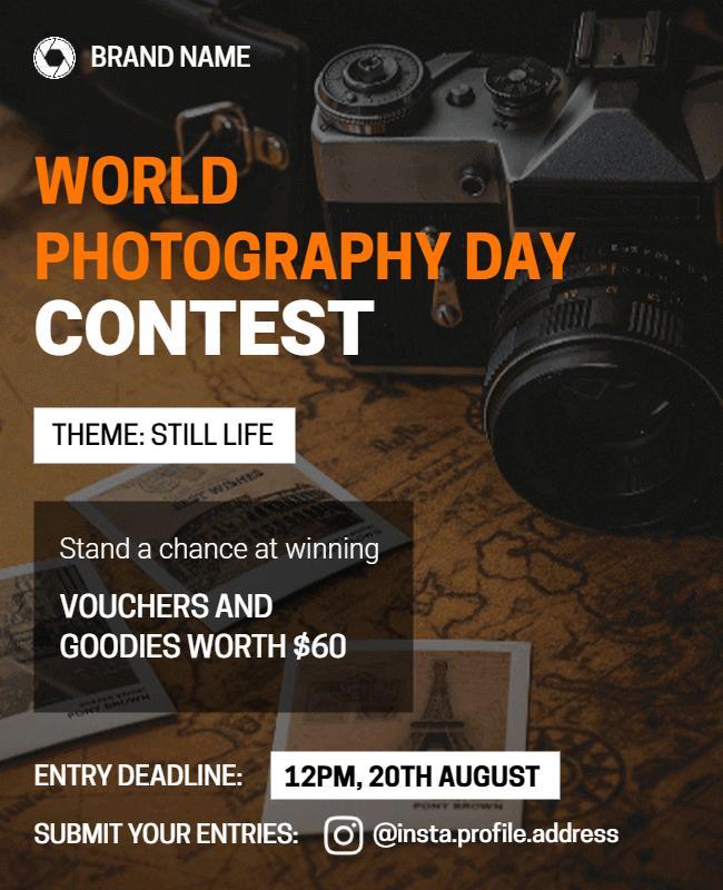 World Photography Day Contest Flyer Template