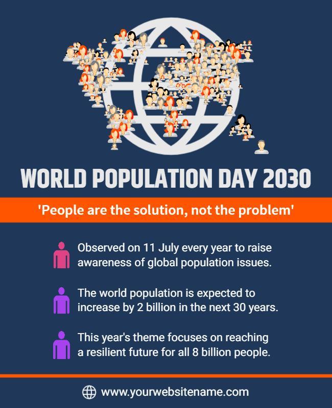 World Population Day Awareness Event Flyer Template