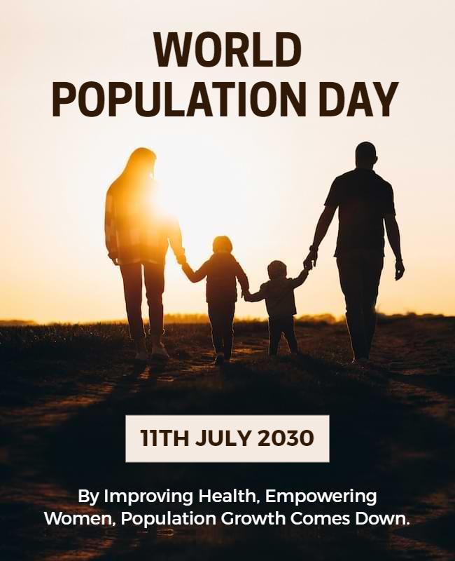 World Population Day Awareness Flyer Template