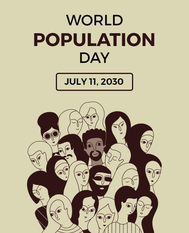 World Population Day Awareness Flyer Template