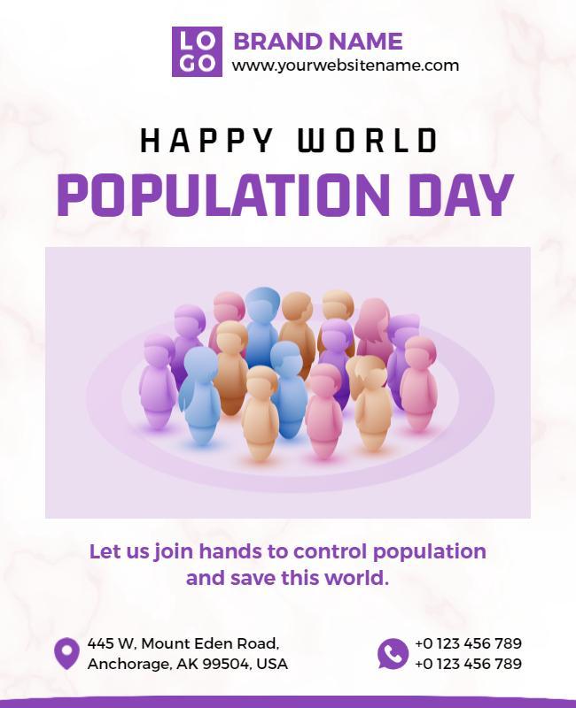 World Population Day Awareness Flyer Template