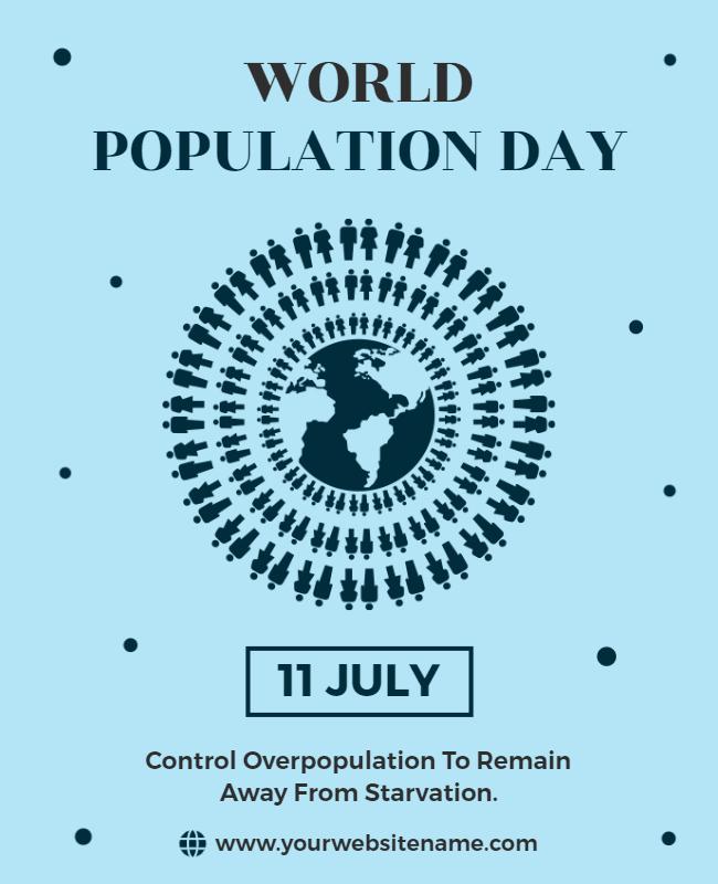 World Population Day Awareness Flyer Template