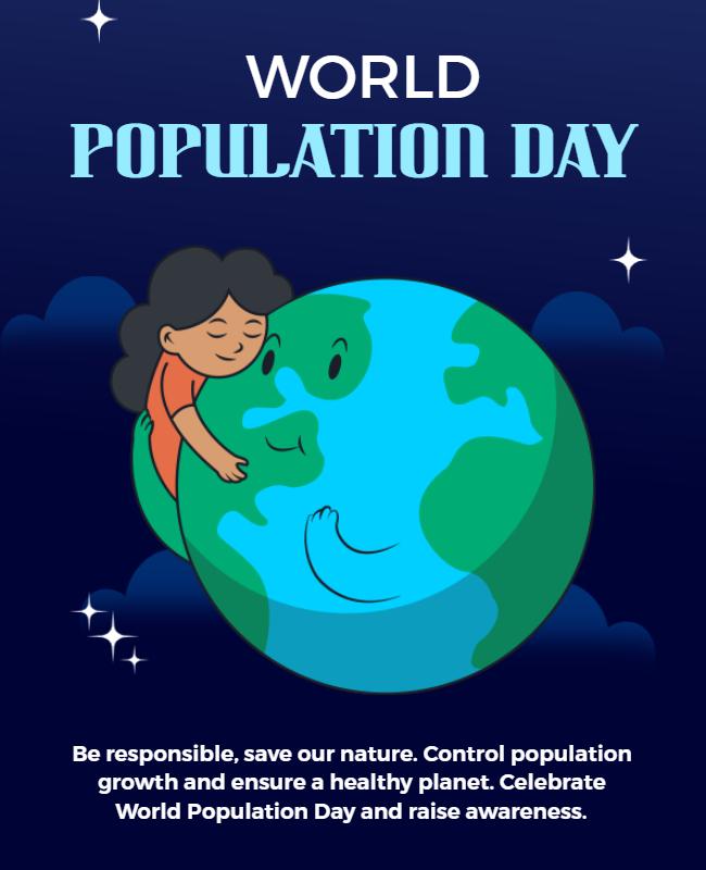 World Population Day Awareness Flyer Template