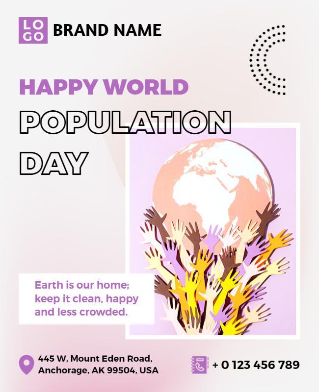 World Population Day Celebration Flyer Template