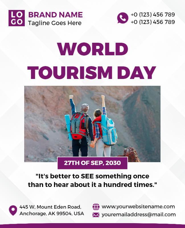 World Tourism Day Celebration Flyer Template