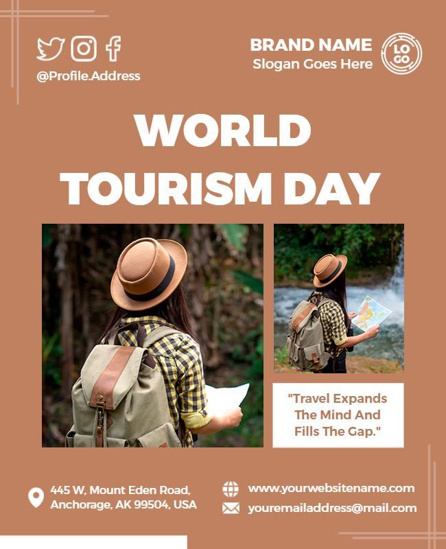 World Tourism Day Celebration Flyer Template