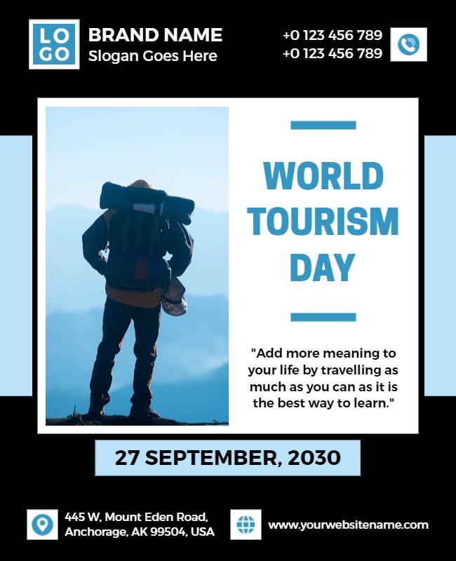 World Tourism Day Celebration Flyer Template