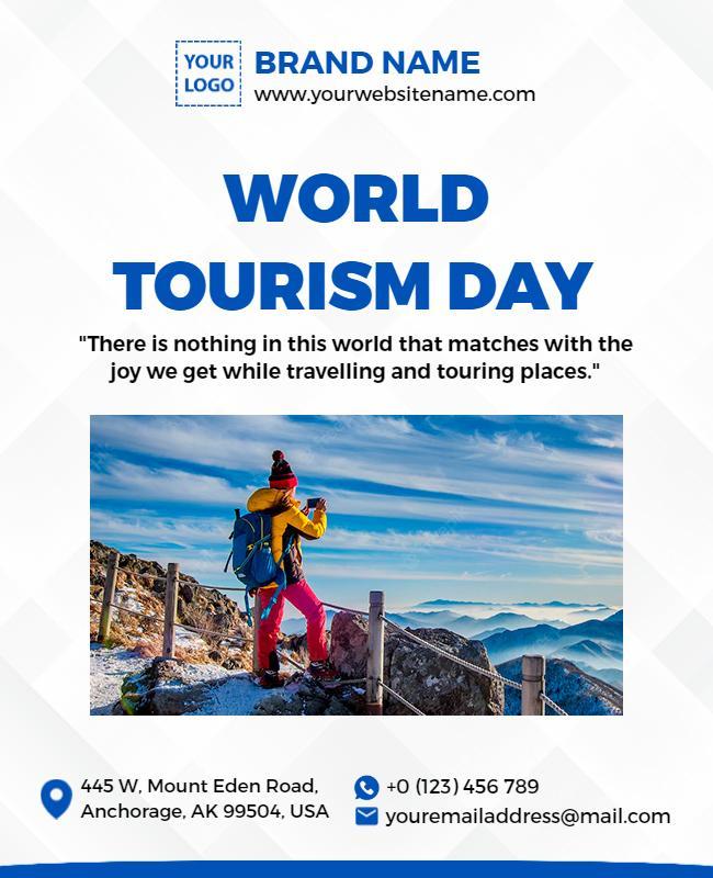 World Tourism Day Celebration Flyer Template