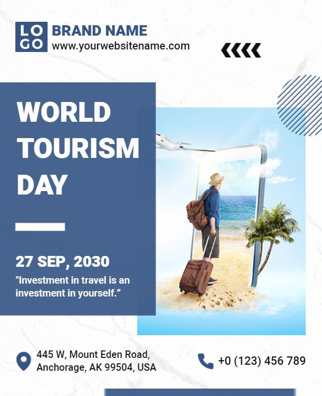 World Tourism Day Celebration Flyer Template