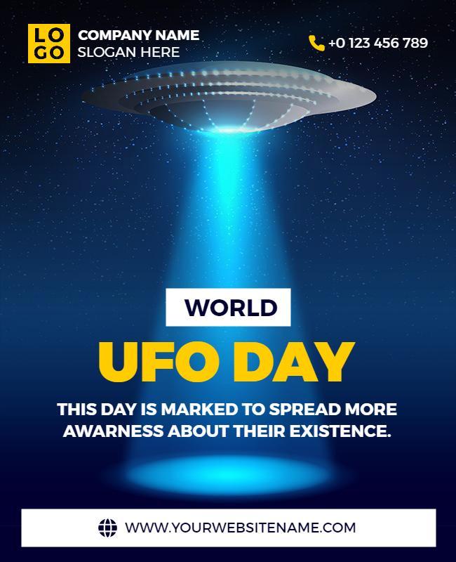 World Ufo Day Awareness Event Flyer Template