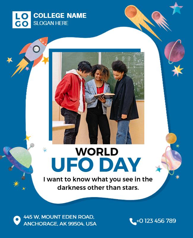 World Ufo Day Celebration Event Flyer Template