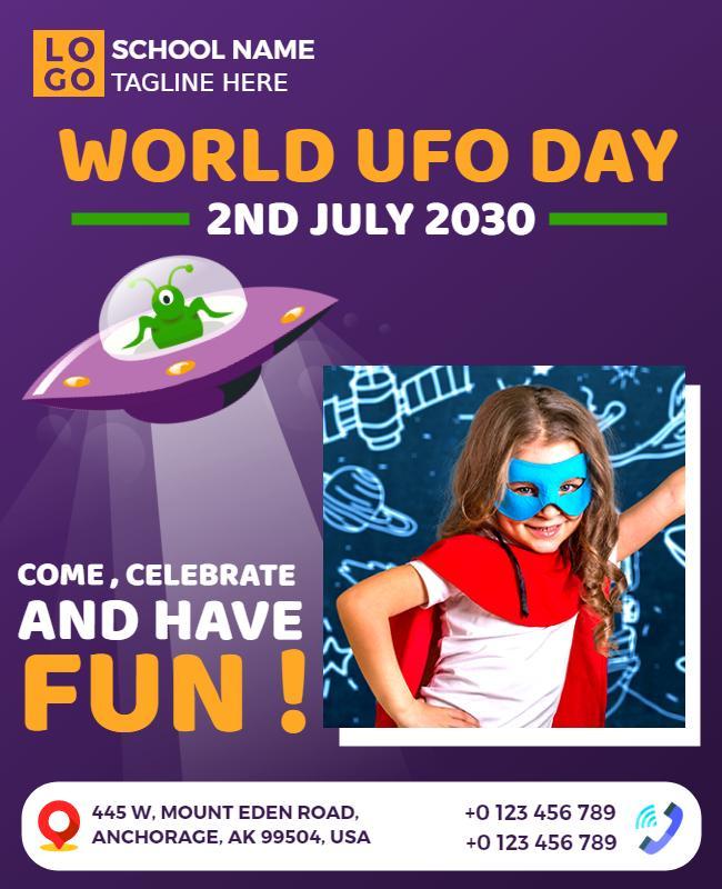 World Ufo Day Celebration Event Flyer Template