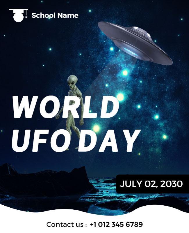 World Ufo Day Educational Event Flyer Template