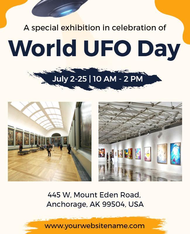 World Ufo Day Exhibition Flyer Template