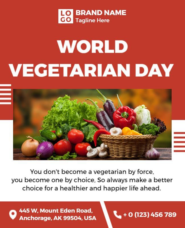 World Vegetarian Day Celebration Flyer Template