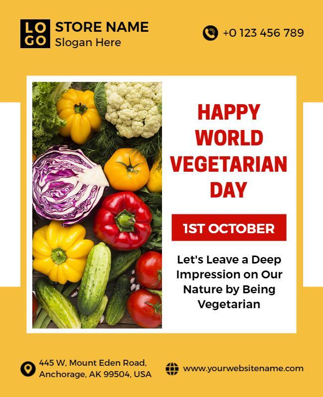 World Vegetarian Day Celebration Flyer Template