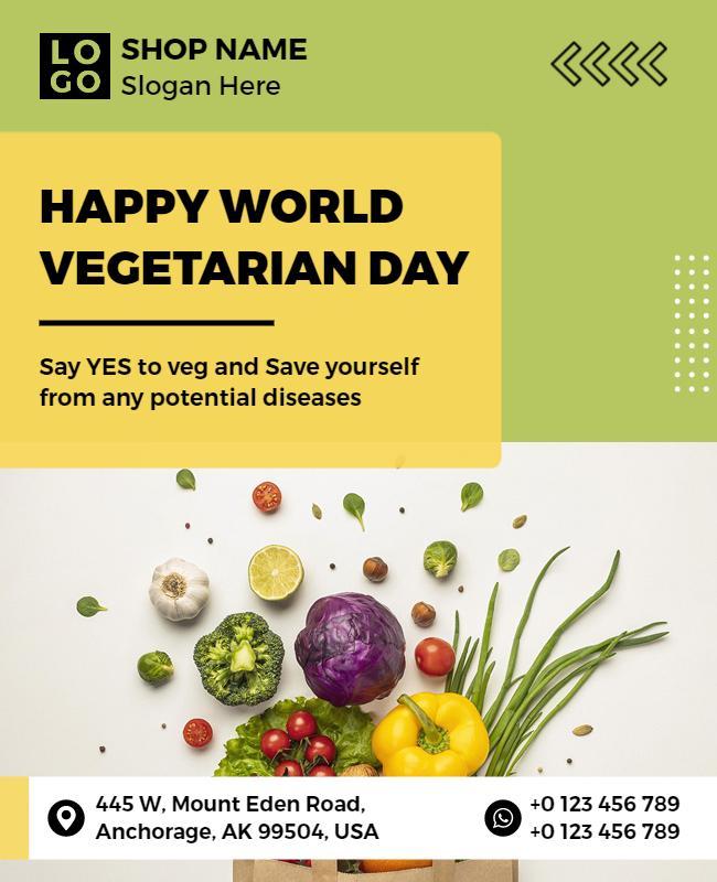 World Vegetarian Day Celebration Flyer Template