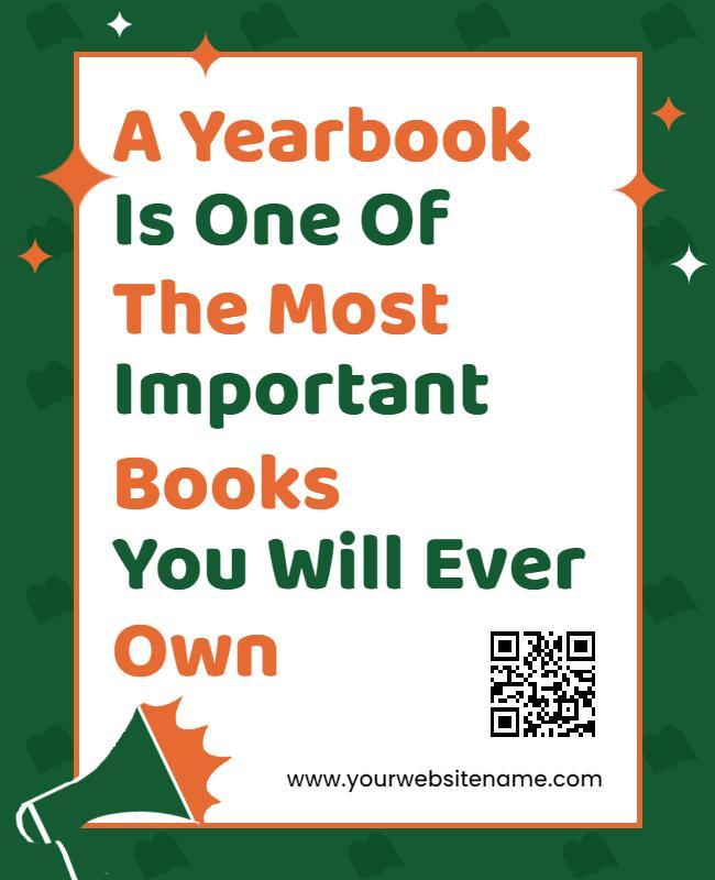 Yearbook Promotional Announcement Flyer Template