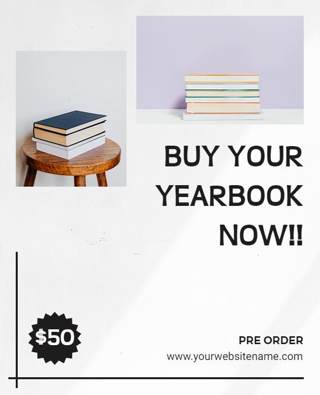 Yearbook Purchase Pre Order Flyer Template