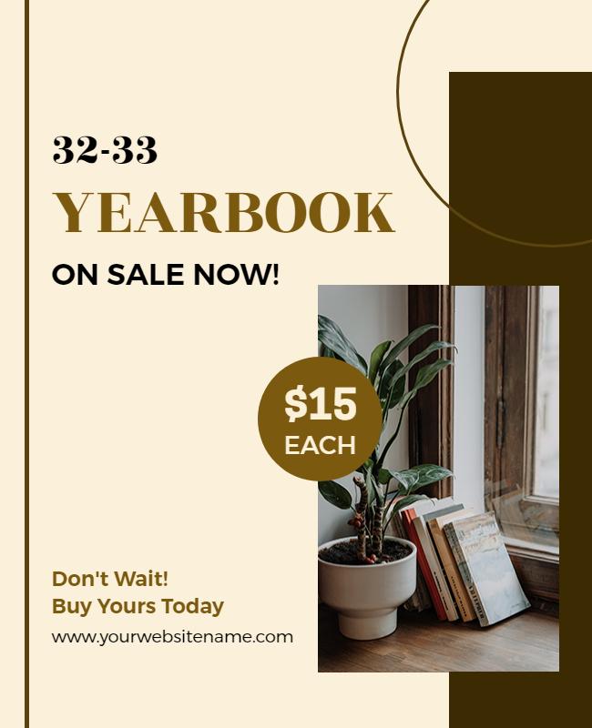 Yearbook Sale Promotion Flyer Template