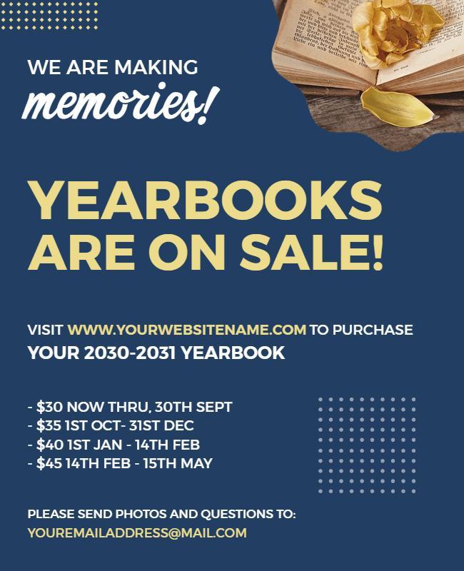 Yearbook Sales Promotion Flyer Template