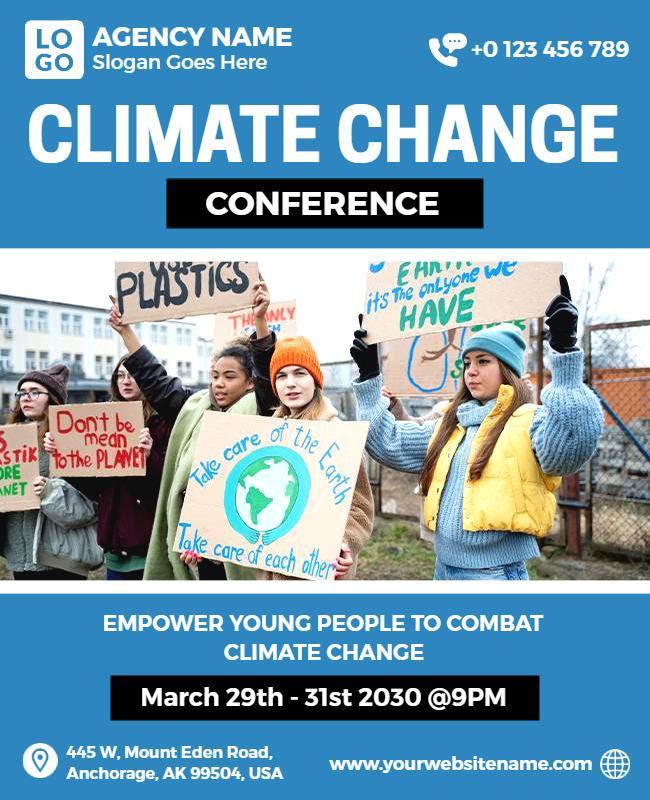 Youth Climate Change Conference Flyer Template