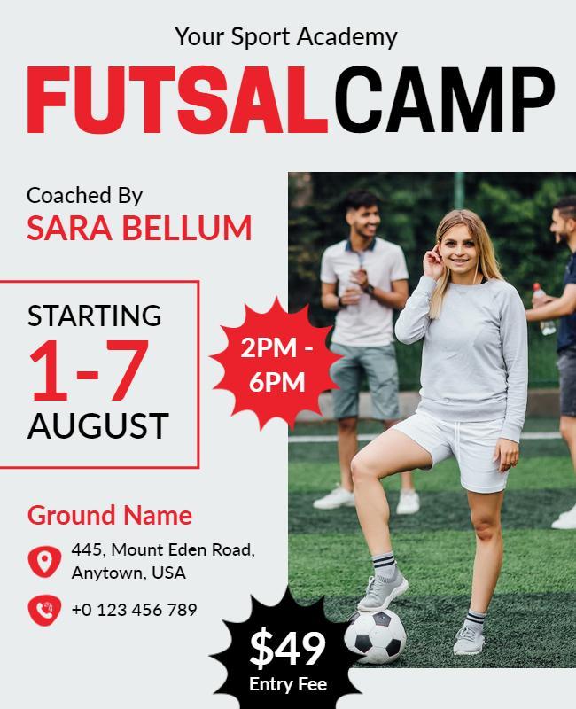 Youth Futsal Training Camp Flyer Template