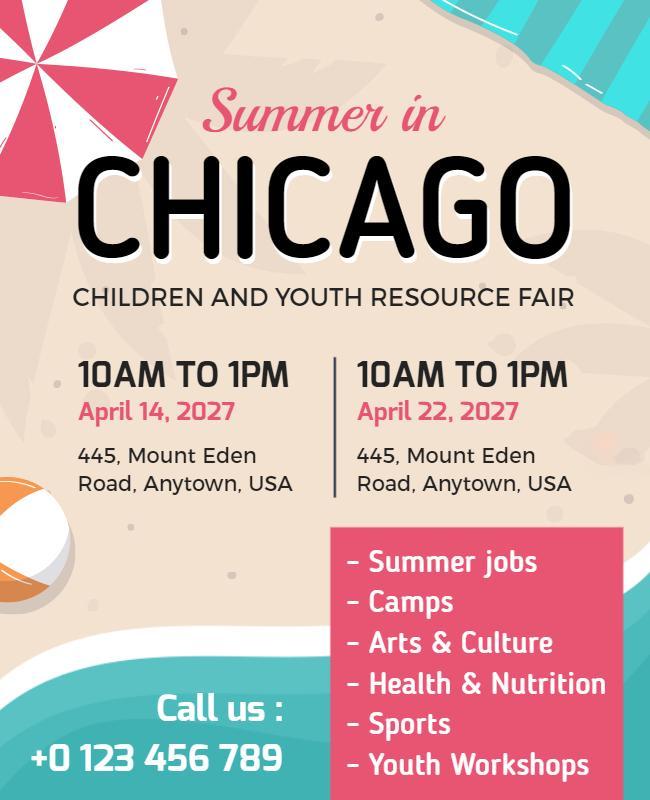 Youth Resource Fair in Chicago Flyer Template