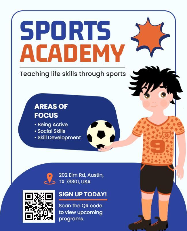 Youth Sports Skills Development Academy Flyer Template