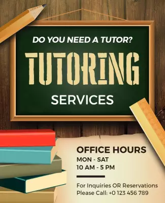 Academic Tutoring Services Promotional Flyer Template