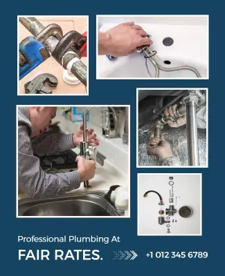 Affordable Plumbing Services Promotional Flyer Template